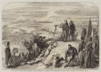 The War in Naples, Victor Emmanuel giving Commands to commence the Bombardment of Capua